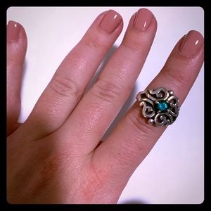 James Avery Spanish Lace Ring with Emerald